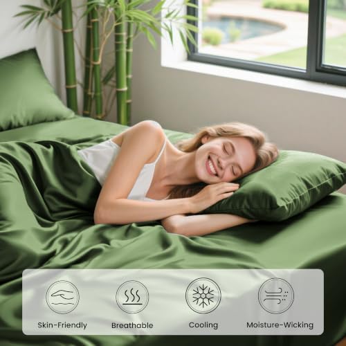 Love's cabin 4 Piece King Size Sheet Set, 100% Rayon Derived from Bamboo - Image 5
