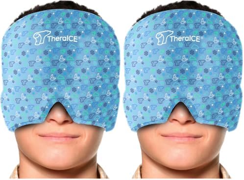 TheraICE Migraine Relief Cap, Soothing Headache Hat Ice Pack Mask by TheraICERx