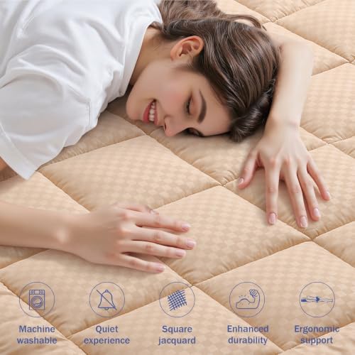 OLANLY Full Quilted Fitted Mattress Pad, Down Alternative Fill - Image 2