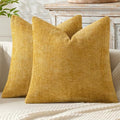 MIULEE Decorative Couch Throw Pillow Covers 22x22 in Mustard Yellow 2 Pack by MIULEE