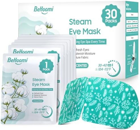 BeHoomi 30Packs Steam Eye Mask, Heated Eye Mask by BeHoomi