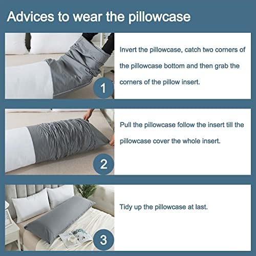 WhatsBedding Body Pillow Cover Cotton, Envelope Closure - Image 5