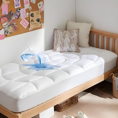 Unikome Waterproof Twin Mattress Pad, Certified by UNIKOME