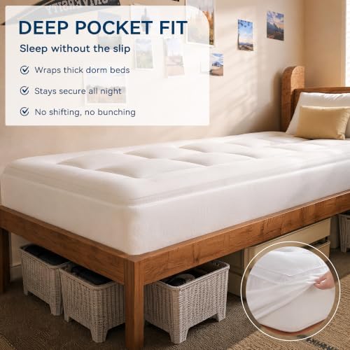 BDEUS Dual Layer 5 Inch Memory Foam Mattress Topper Twin XL Size - Image 5