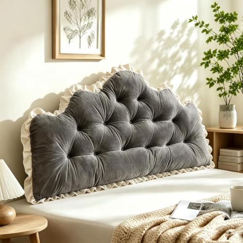 College Dorm Bed Bolster Pillow Long Reading Rectangular Headboard Pillow by Unknown