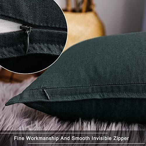 Jeanerlor Set of 2 20"x20" Pillowcase Cousion Cover Decor Cotton Linen - Image 4