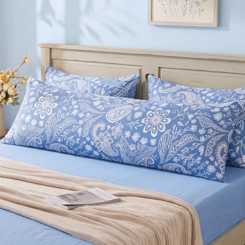 Bedorm 20 x 54 Body Pillow Cover Cotton Body Pillow Case Boho Chic Paisley - Image 7