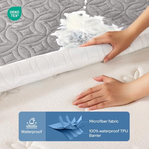 BEDLORE Waterproof Mattress Protector, Twin Size Mattress Pad - Image 3
