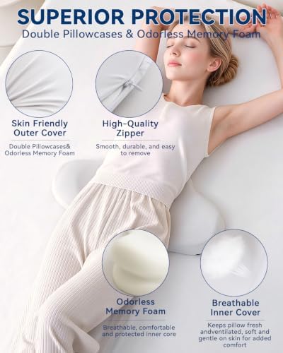 SMDR Low Lumbar Support Pillow for Bed, Soft Memory Foam for Lower Back Pain - Image 7