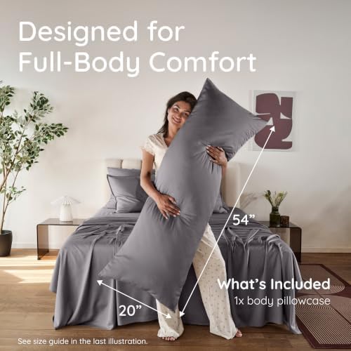 Bambaw 100% Viscose Derived from Bamboo Body Pillow Case 20x54 – Cooling - Image 2