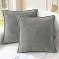 CaliTime Decorative Couch Throw Pillow Covers 16 X 16 Inches Medium Grey by CaliTime
