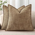 decorUhome Chenille Throw Pillow Covers 20x20 Set of 2 by decorUhome