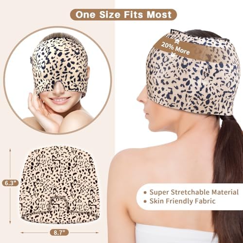 my novel things Migraine Relief Cap, Gel Headache Relief Cap Eye Mask Set - Image 2