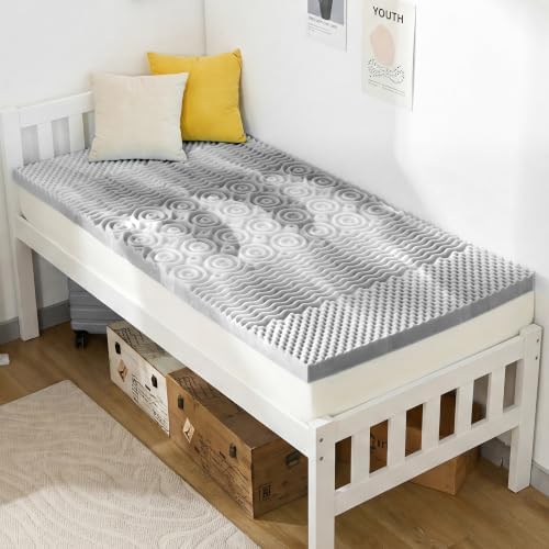 SINWEEK Mattress Topper 5-Zone Memory Foam Mattress Topper Pressure Relieve by SINWEEK