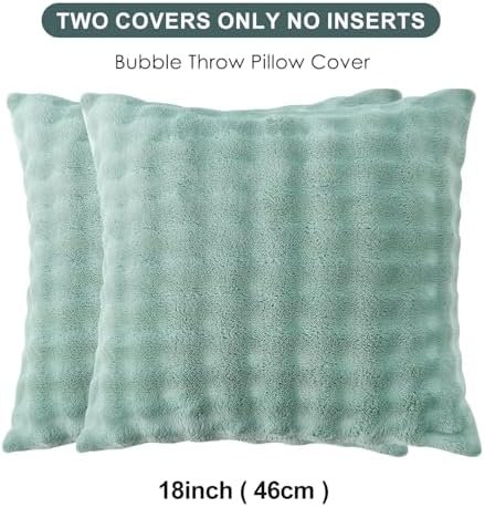 SOCHOW Decorative Throw Pillow Covers 18x18 Inches Set of 2, Sage Green - Image 4