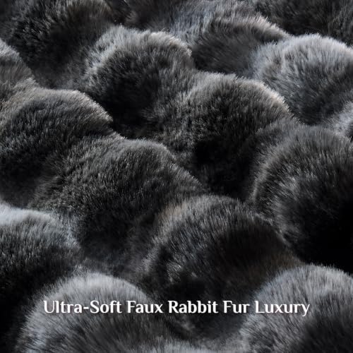 BEDELITE Faux Rabbit Fur Zippered Body Pillow Cover, 20x54 Long Pillow Case - Image 6