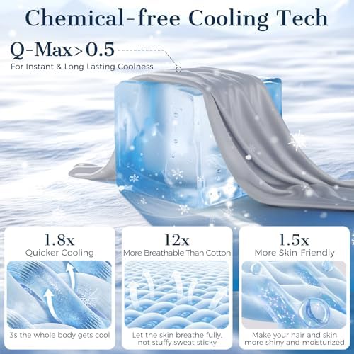 Cooling Pillow Cases 2 Pack Queen Size Cooling Pillowcases - Image 2