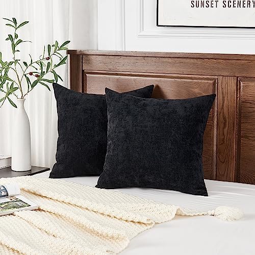 GAWAMAY Decorative Throw Pillow Covers 16x16 Inch Set of 2, Super Soft Chenille - Image 4