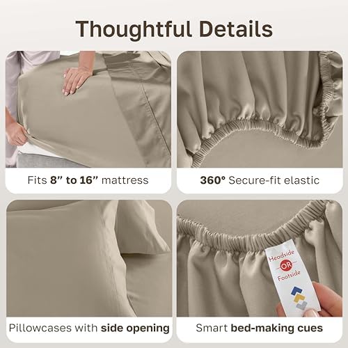 California Design Den Luxury 600 Thread Count California King Bed Sheets - Image 5