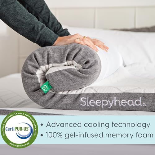 Sleepyhead Queen Mattress Topper 3 Inch, Cooling Gel Memory Foam, Pressure - Image 6