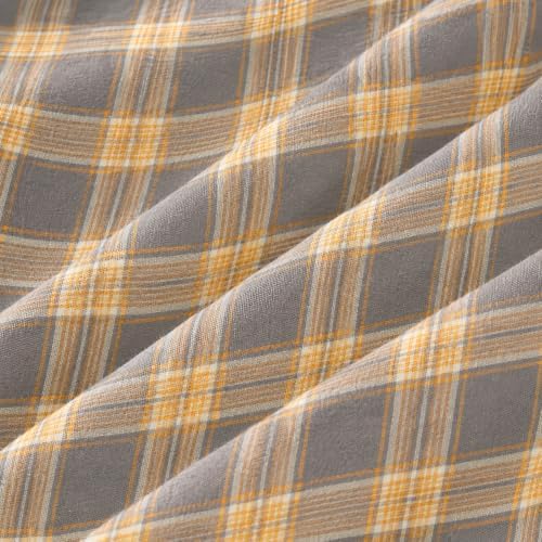 Merryword 100% Cotton Body Pillow Cover, 20 x 54, Washed Cotton Deep Blue Plaid - Image 5