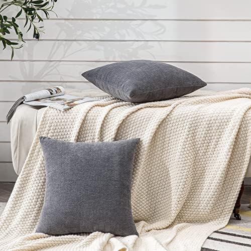 GAWAMAY Decorative Throw Pillow Covers 16x16 Inch Set of 2, Super Soft Chenille - Image 5