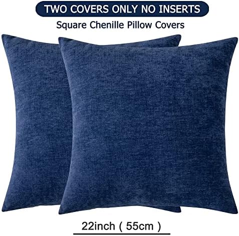 GAWAMAY Decorative Square Throw Pillow Covers 22"x22" Inch Set of 2, Super Soft - Image 6