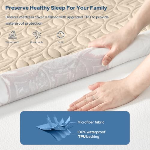 BEDLORE Waterproof Mattress Protector, Twin XL Size Mattress Pad - Image 2