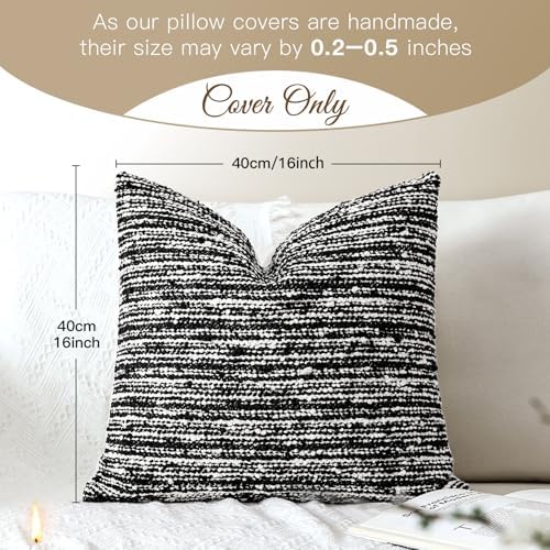 Artscope Throw Pillow Cover 16x16 Super Thick Body Pillow Cover Decorative - Image 5