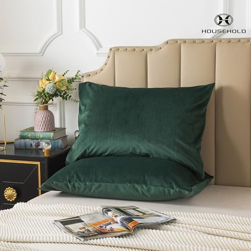 H HOUSEHOLD Set of 2 Velvet Queen Size Pillowcase, Soft and Cozy Luxury Fuzzy - Image 2