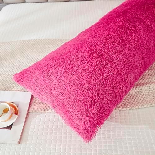 JAUXIO Faux Fur Fluffy Body Pillow Cover Luxury Shaggy Plush Decorative Solid - Image 4