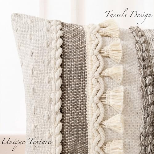 Kevin Textile Boho Tassel 12x20 Inch Lumbar Pillow Cover 1 Pack - Image 2