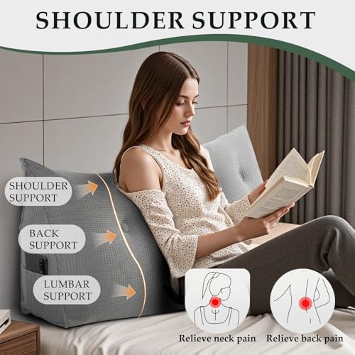 Headboard Pillow Queen, Wall Backrest Wedge Pillow Headboard - Image 3