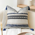 BlissBlush Navy Dark Blue Decorative Throw Pillow Cover 18x18 Square Boho by BlissBlush