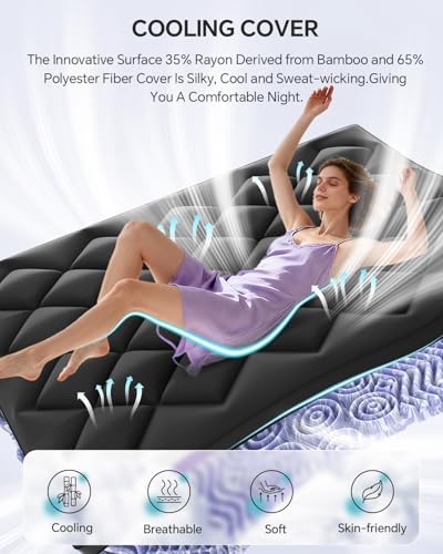 ChiXpace Dual Layer 4 Inch Memory Foam Mattress Topper Twin - Image 5