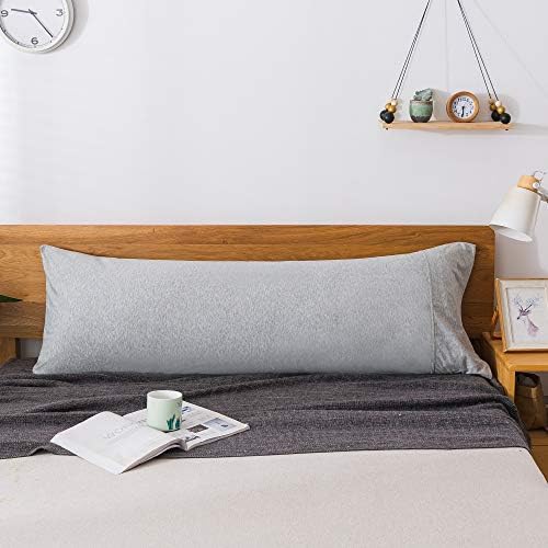 H HOUSEHOLD 100% Jersey Knit Cotton Body Size Pillowcases Set of 1, Super Soft by HHOUSEHOLD