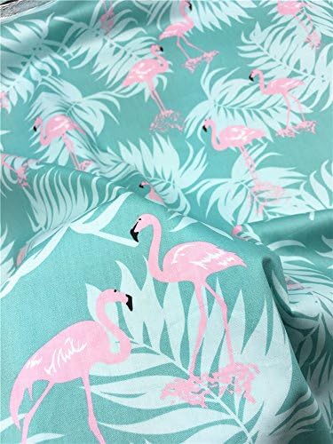 TAOSON Aqua Blue Flamingos Pattern 100% Cotton 300 Thread Count Body Pillow - Image 3