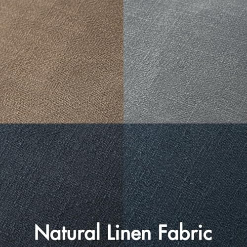 MIULEE Neutral Navy Boho Linen Pillow Covers 24x24 Inch Pack of 4 - Image 2