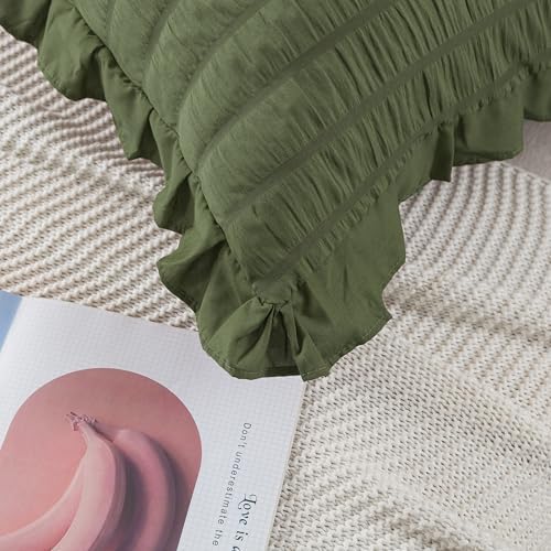 H Household Seersucker Body Pillowcases, 20x54 inches Long Pillowcase Ruffled - Image 5
