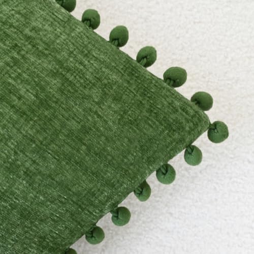 CaliTime Decorative Couch Throw Pillow Covers 16 X 16 Inches Forest Green - Image 3