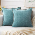 MIULEE Decorative Couch Throw Pillow Covers 16x16 Inch Coastal Aqua Blue by MIULEE