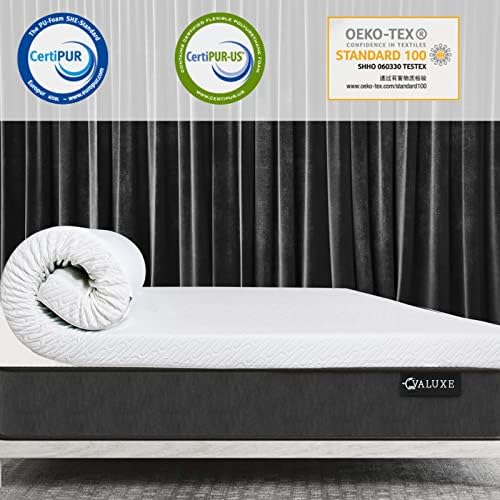 VALUXE 4 Inch Gel Memory Foam Mattress Topper King Size - Image 2