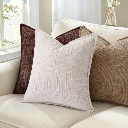decorUhome Chenille Throw Pillow Covers 18x18 Set of 2 - Image 7