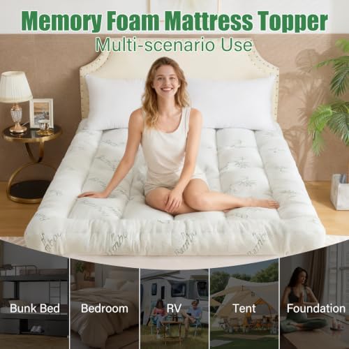 WhatsBedding 5 Inch Memory Foam Mattress Topper Twin - Image 7