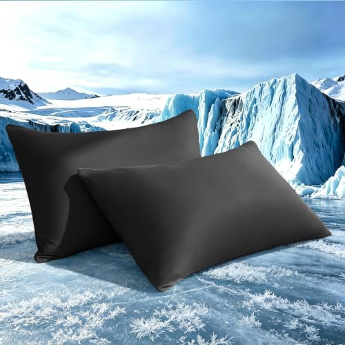 TELUS Cooling Pillowcases Queen Size 2-Pack, Silky Soft Breathable Pillow Case by TELUS