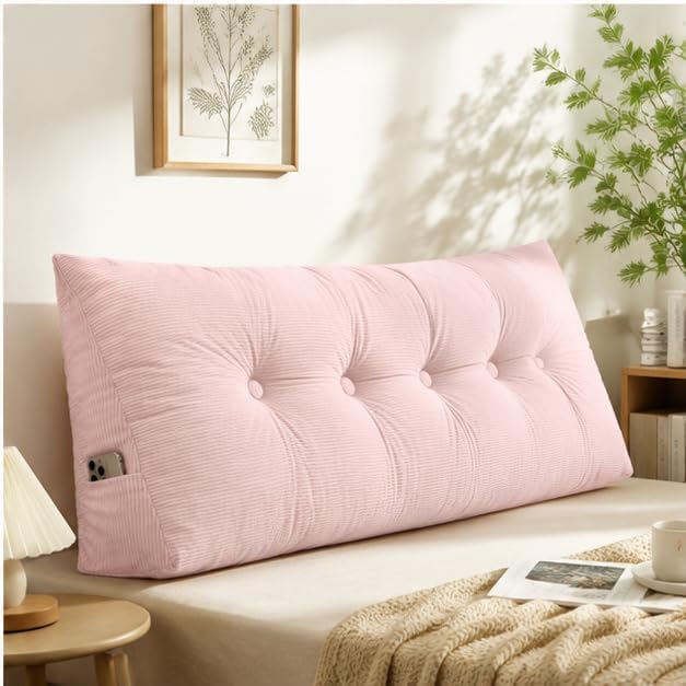 Dorm Headboard Pillow Twin XL Dorm Bed Wedge Cushion, No Nail College Dorm Room by Unknown