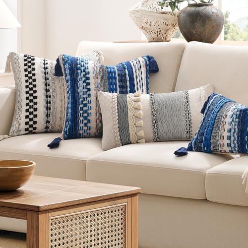 Kevin Textile Boho Tassel 14x20 Inch Lumbar Pillow Cover 1 Pack - Image 4