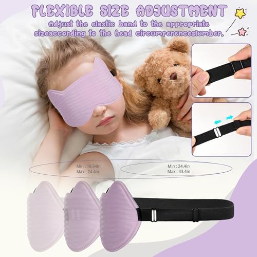 Kids Sleep Mask Eye Mask: 3D Contoured Cup Sleeping Masks Pressure-Free - Image 2