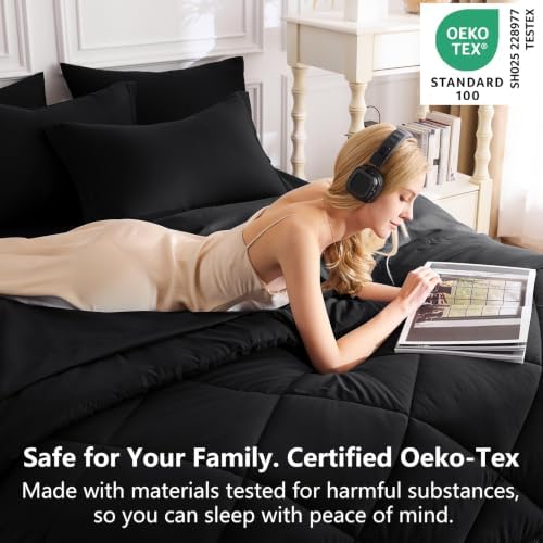 CozyLux Super King Plus Comforter Set 128"x120", 7 Piece - Image 3