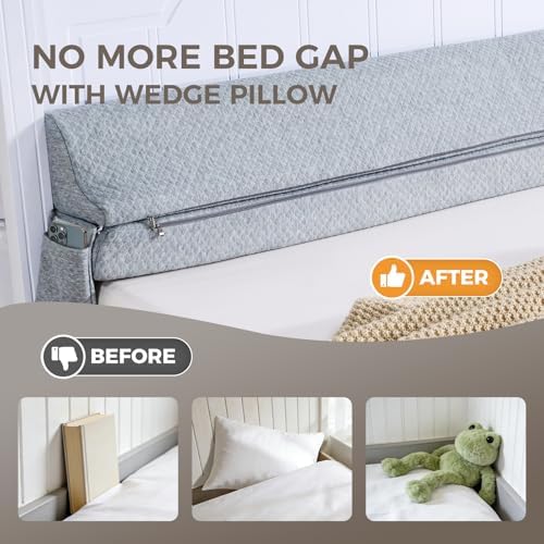 Bed Wedge Gap Filler Queen Size, Wedge Pillow - Image 2